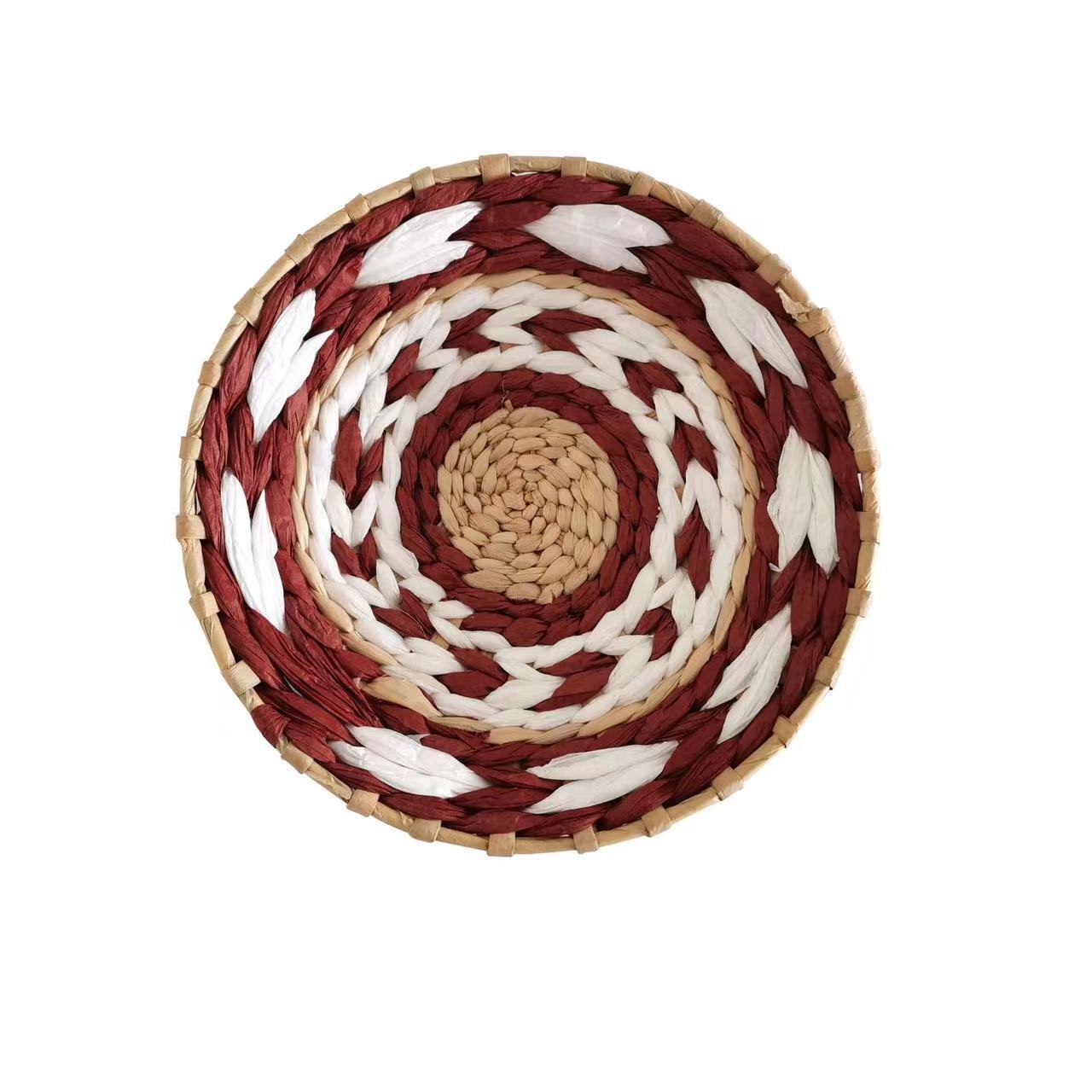 Woven Straw Wall Decor Round Living Room Ornament Wall Hanging PearlNestDecor.com