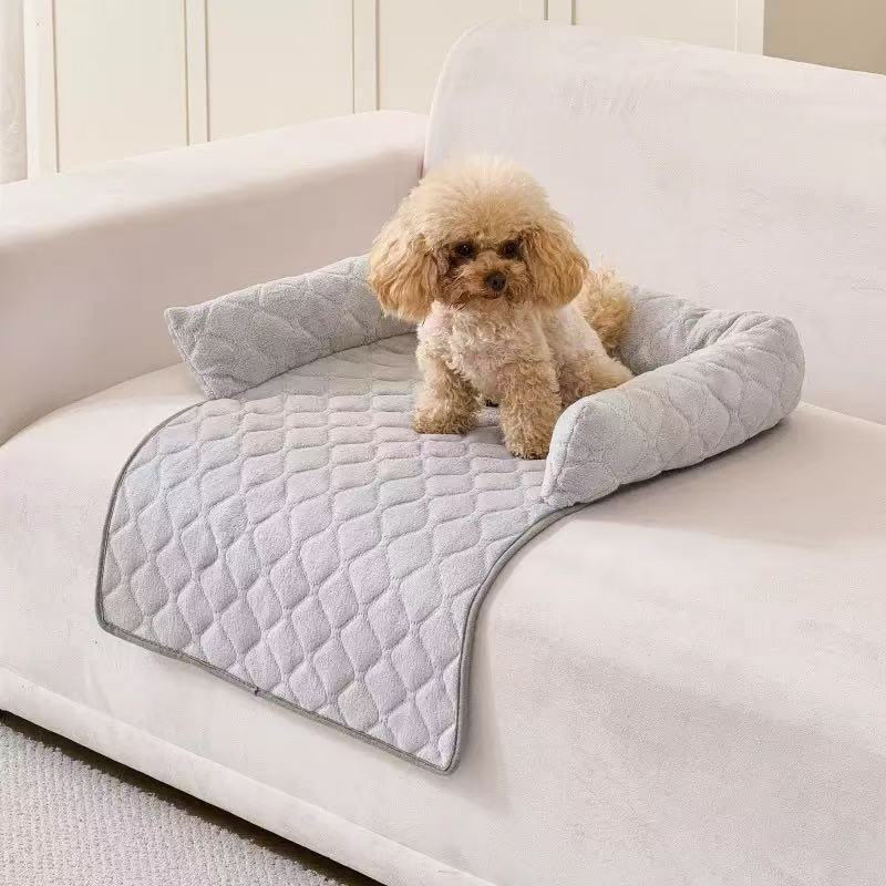Sofa-style Calming Dog Bed, Durable Suede Pet Sofa Bed, Waterproof Sofa Cushion Pet Bed, Sofa Protection Pad Suitable For Small And Medium-sized Dogs And Cats. Pets Fashion