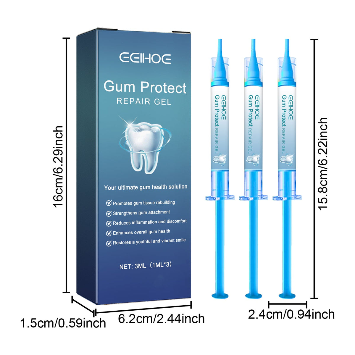 Tooth Soothing Gel 3 Pieces Per Pack Tri Light Beauty