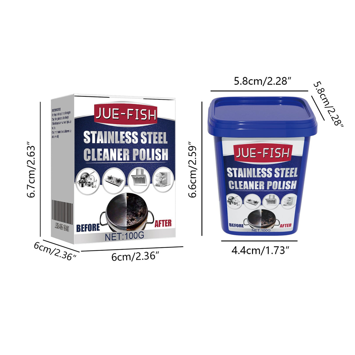 Stainless Steel Cleaning Paste Tri Light Beauty