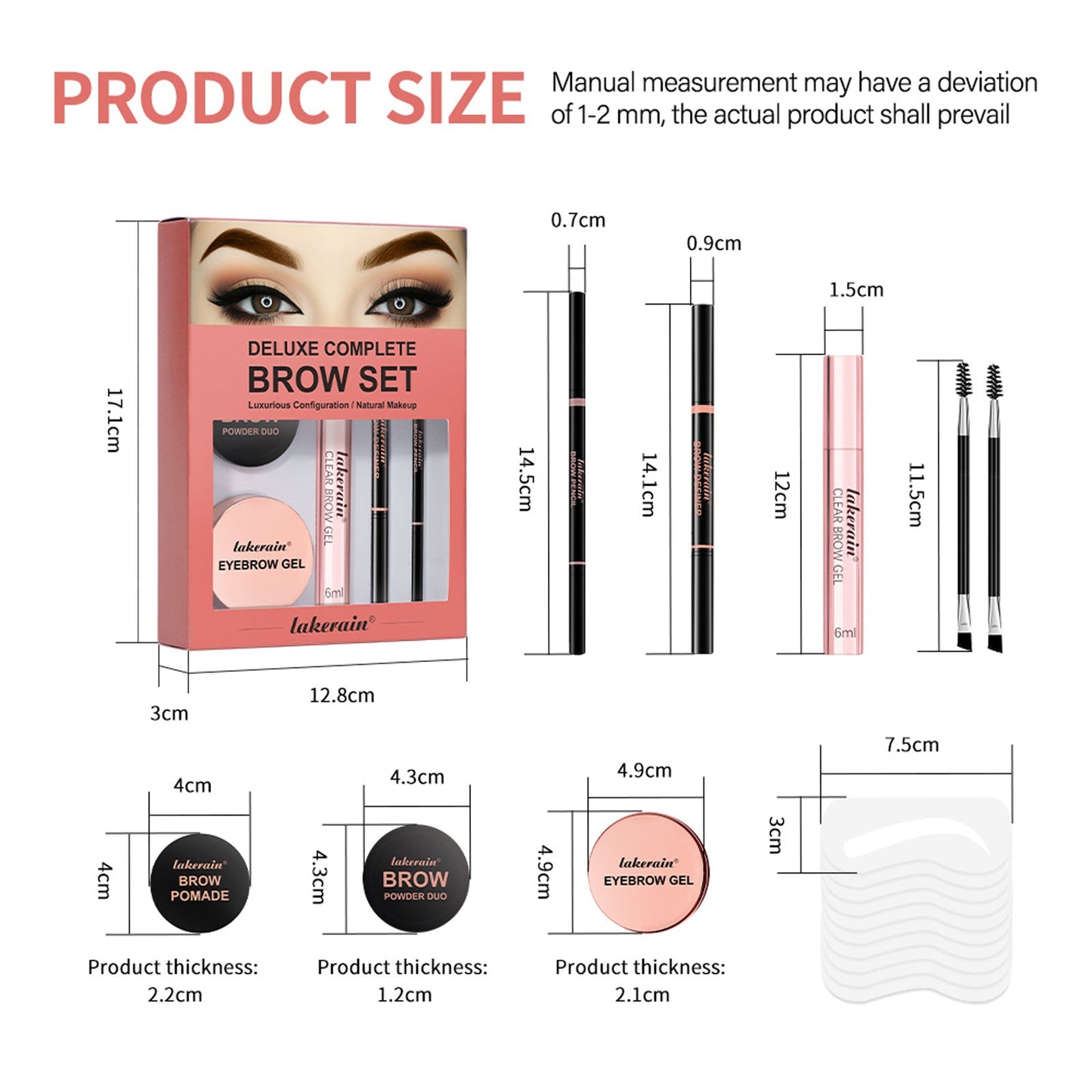 Full Set Of Stereo Powder Brow Cream Eyebrow Gel Suit LadyShow.Store