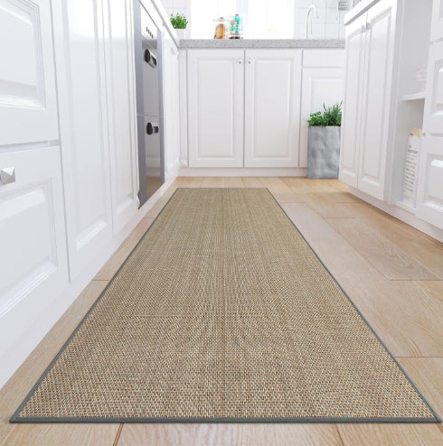 Linen Kitchen Floor Mat Non-slip Twill Kitchen Carpet PearlNestDecor.com
