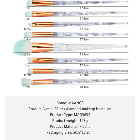 Makeup Brush Set with Essential Beauty Tools LadyShow.Store