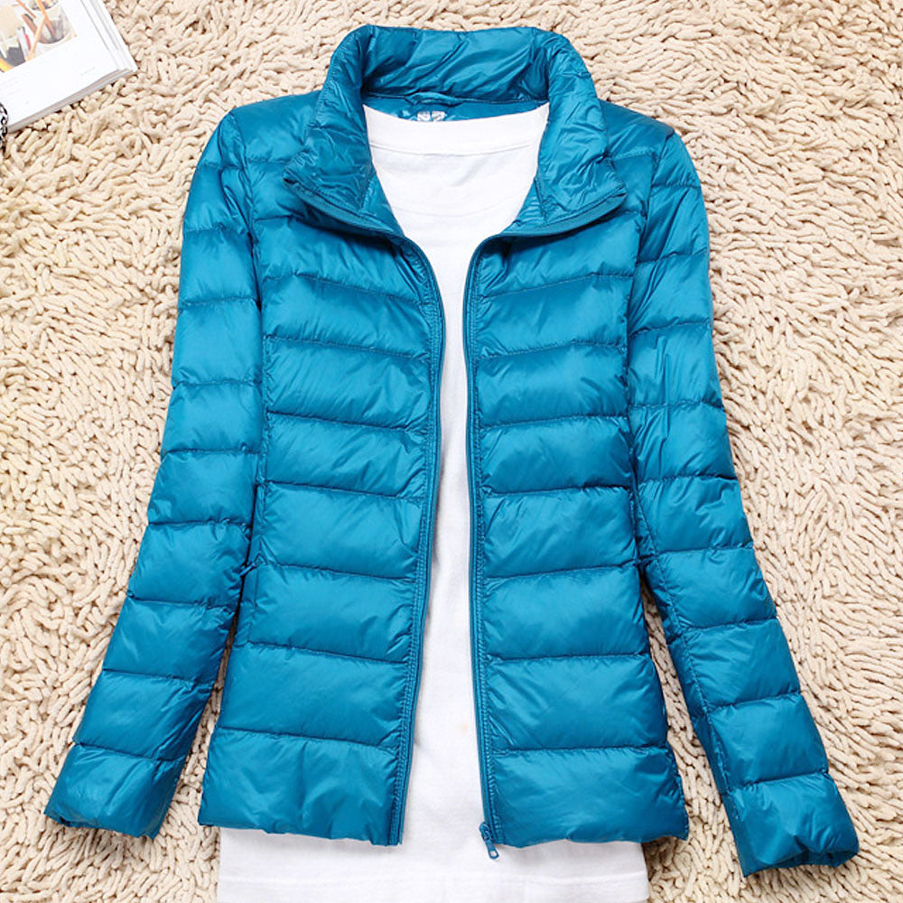 Women's Lightweight Short Stand Collar Down Jacket CJD