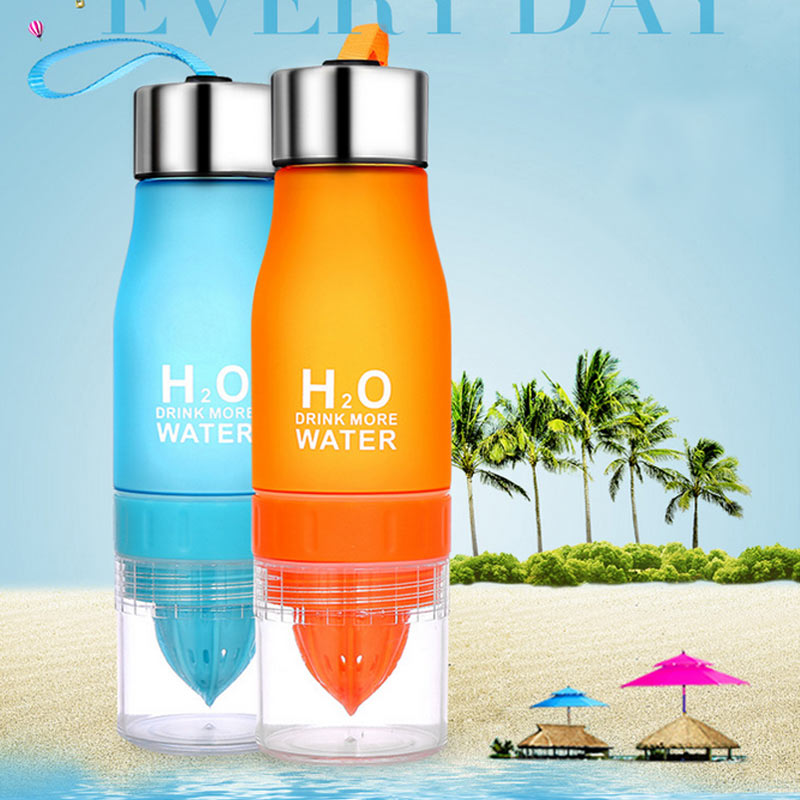 Sports Plastic Lemon Water Bottle LadyShow.Store