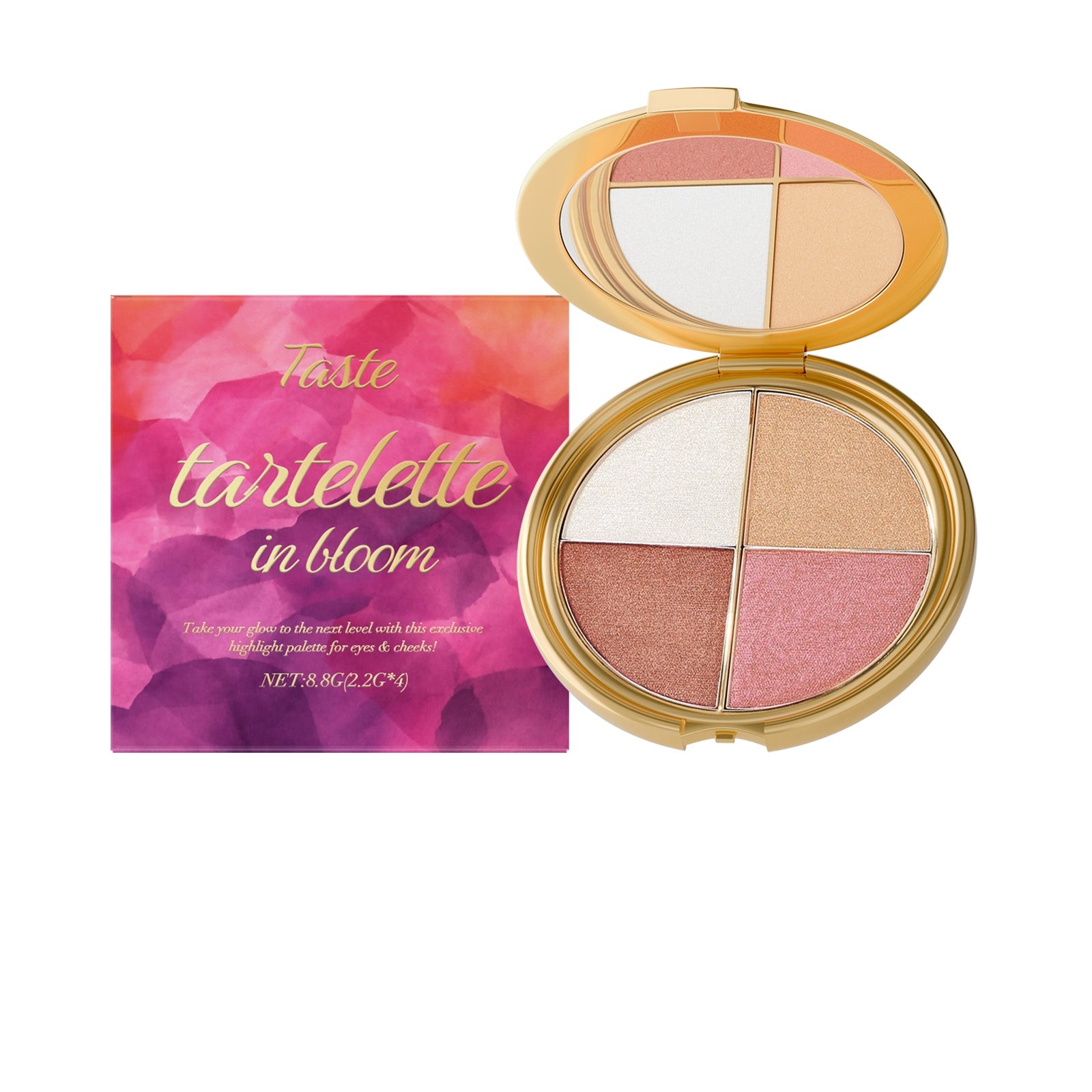 Highlighter Eyeshadow & Blush Palette Tri Light Beauty