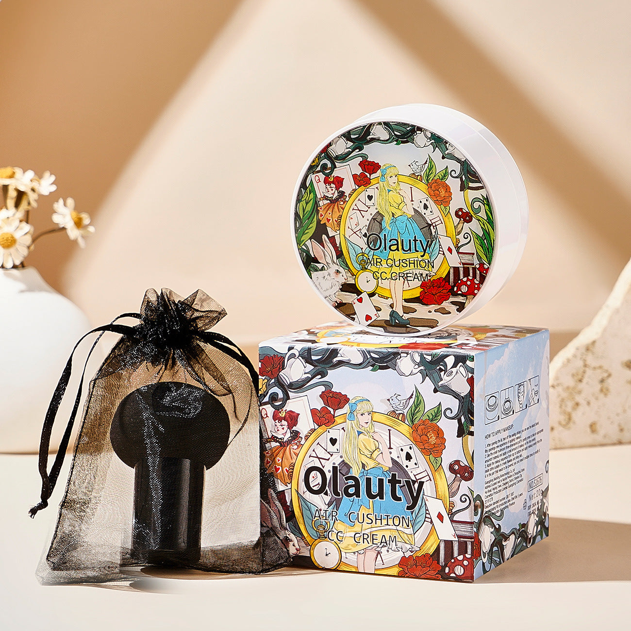 Beauty CC Cream Concealer Foundation With Mirror Powder Puff