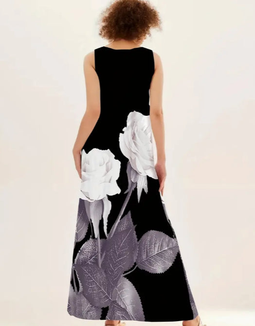 Floral Print Long Dress For Women NorixaFashion.com