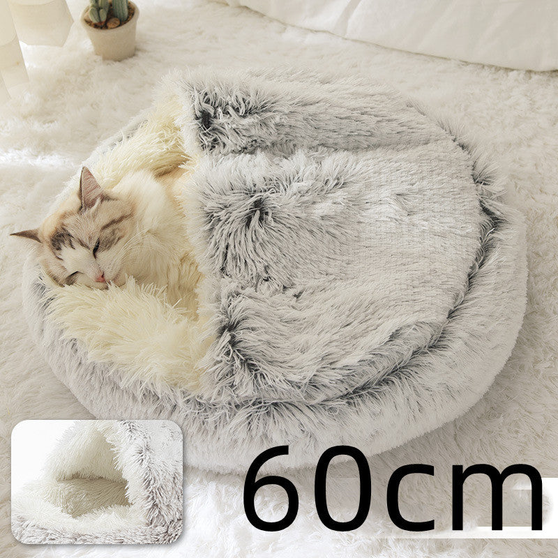 2-in-1 Plush Pet Bed Pets Fashion
