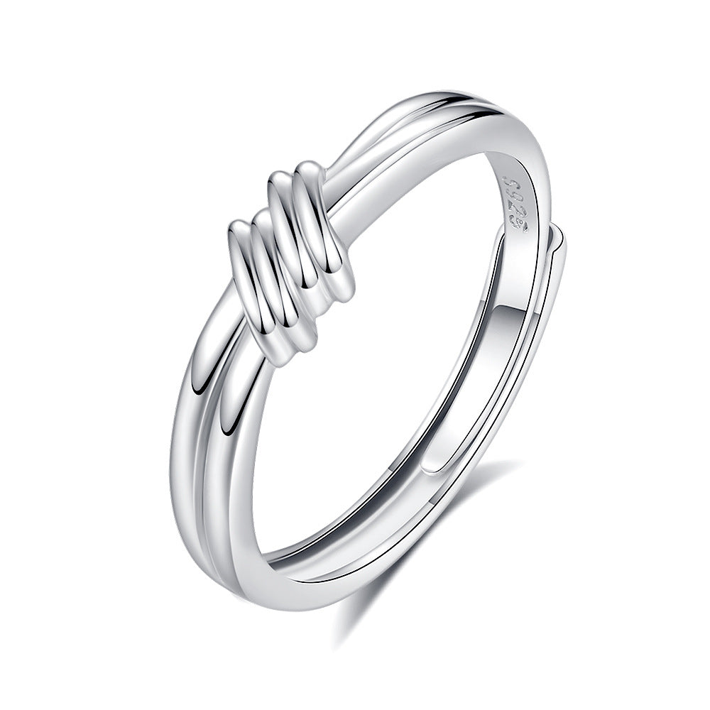 S925 Silver Adjustable Ring For Couples LadyShow.Store