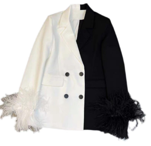 Madamy Cruela Blazer - Long Sleeve Black and White Jacket Pi-Mart