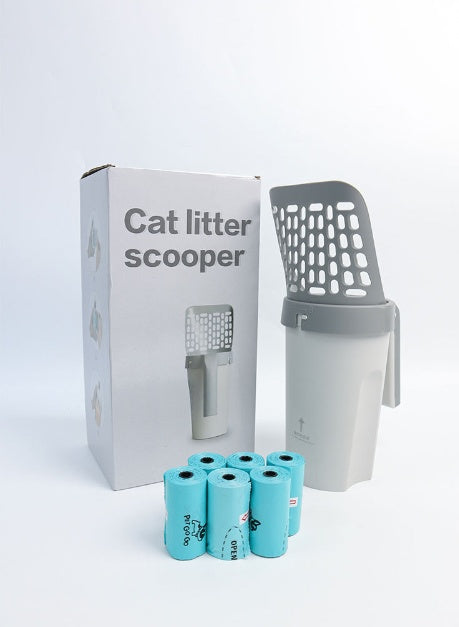 Large Capacity Toilet Bucket Portable Removable And Washable Integrated Cat Litter Scoop Pets Fashion