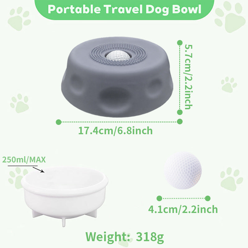 Dog Liquid Lick Bow Dog Slow-Feeding Plate Non-Slip Spherical Pet Licking Bowl Pets Fashion