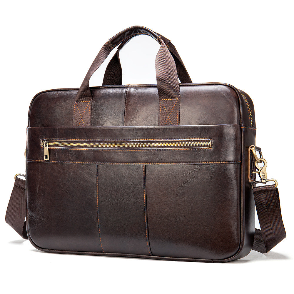 Leather Retro Casual Briefcase Light Business CJD