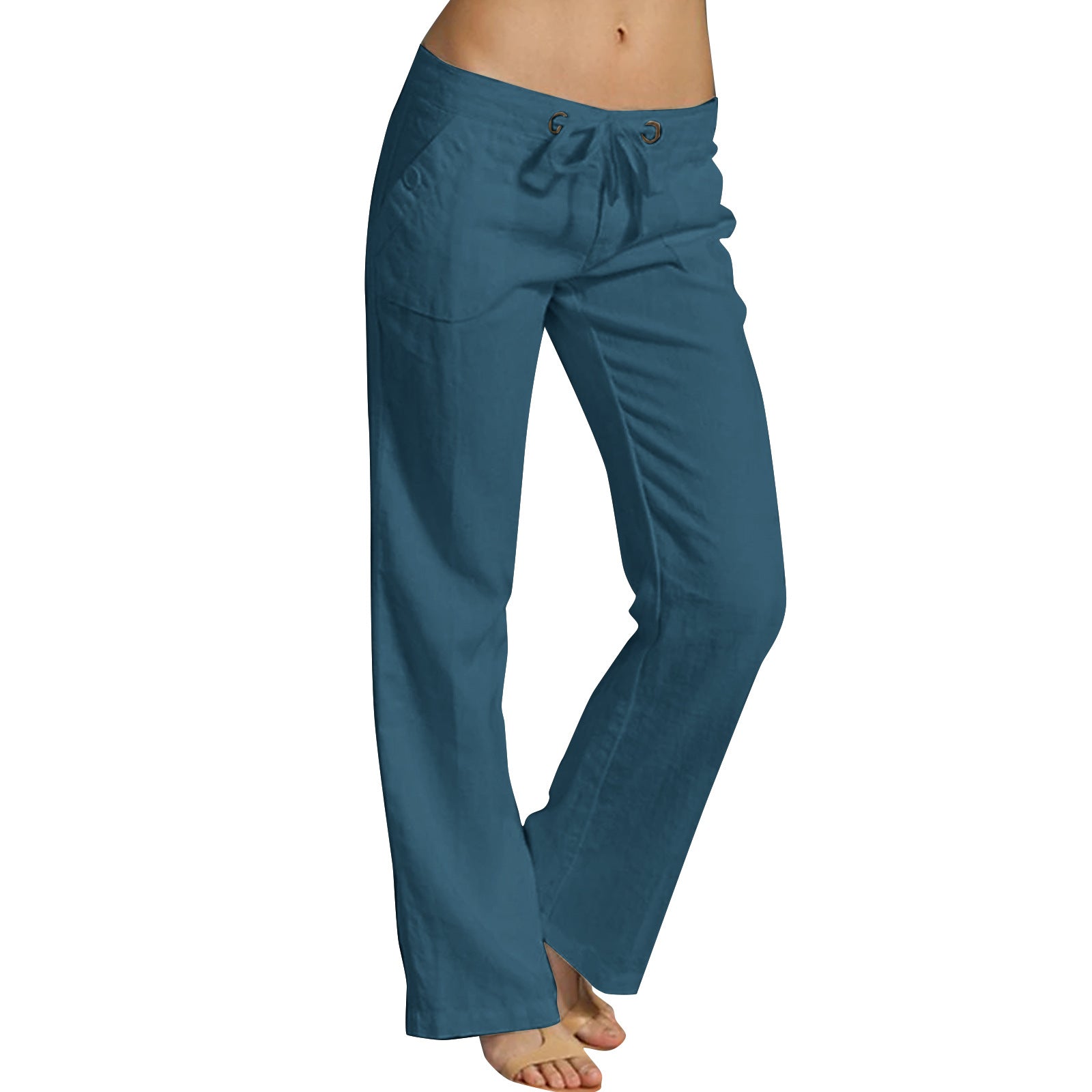 European And American-style Solid-color Womens Loose Casual Pants Womens Trousers NorixaFashion.com