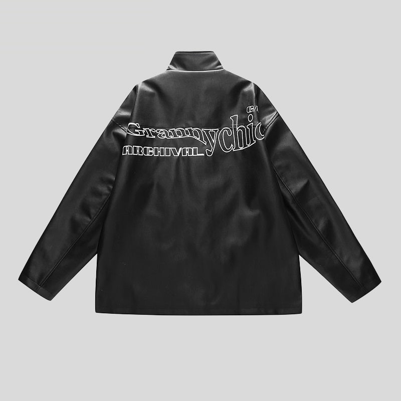 Pu Leather Men's And Women's Casual All-match Trendy Ins Jacket Best YouTube Store