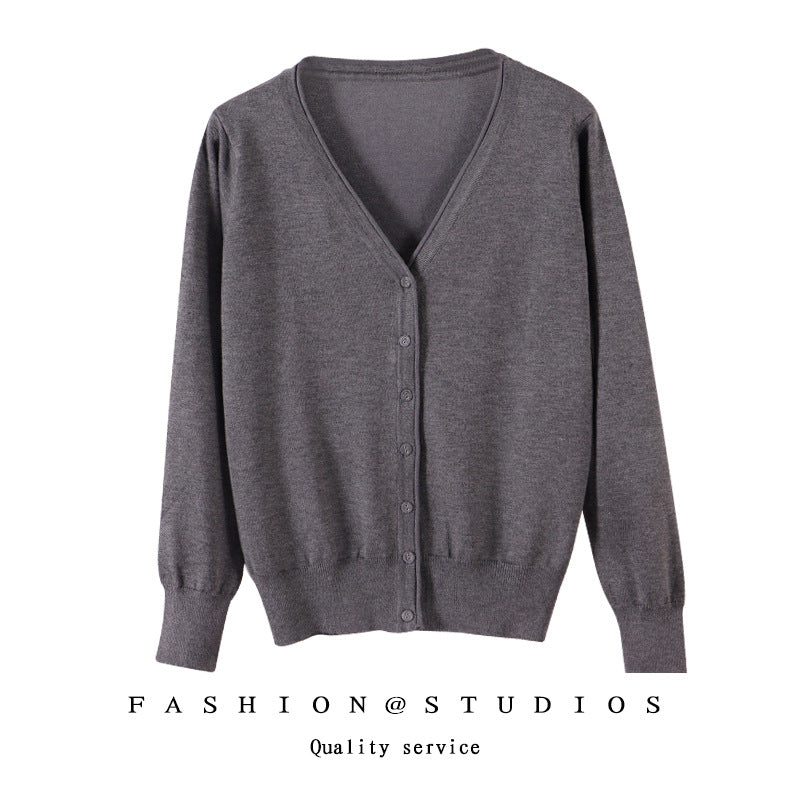 Women's Slim-fit SpringAutumn Plus-size Knitted Cardigan LadyShow.Store