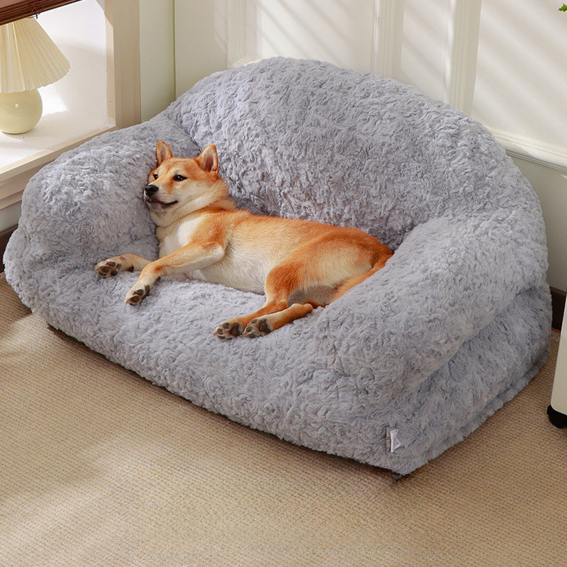 Plush Pet Sofa Bed - All-season, Non-slip Bottom, Durable And Scratch-resistant, Suitable For Dogs And Cats Pets Fashion
