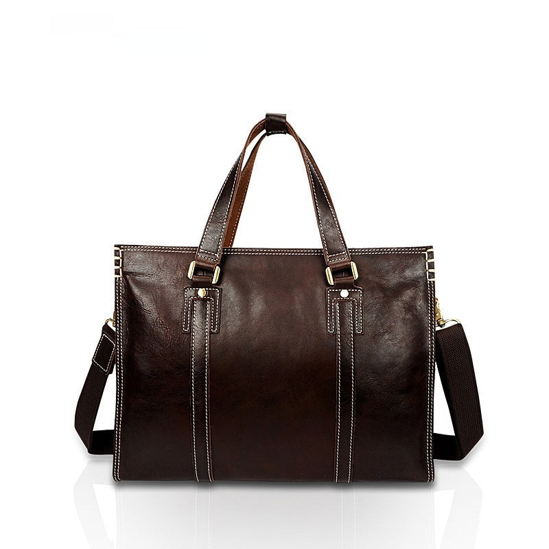 First Layer Cowhide Oily Leather Shoulder Messenger Bag CJD