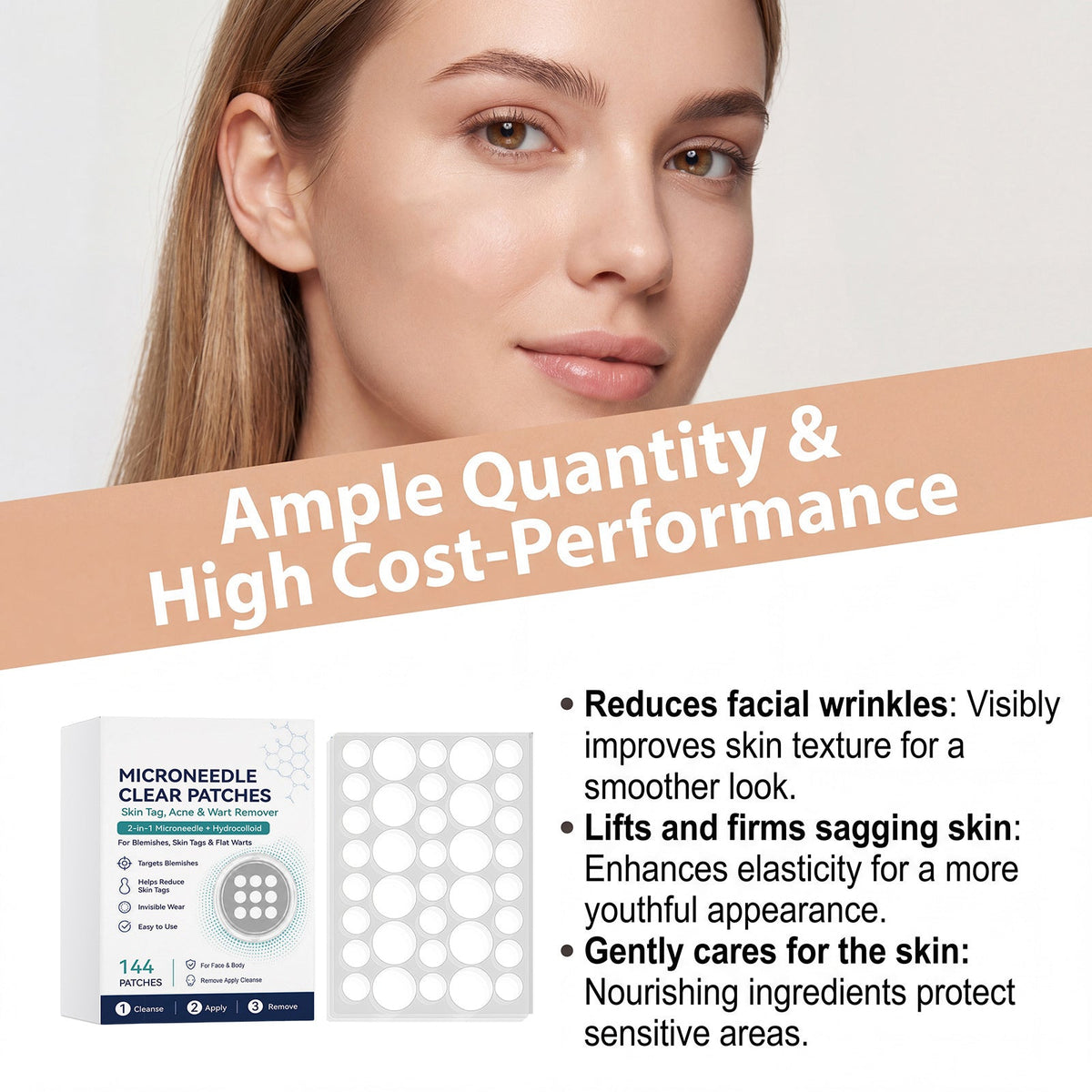 Acne Microneedle Patch - 144 Pieces Per Box Tri Light Beauty