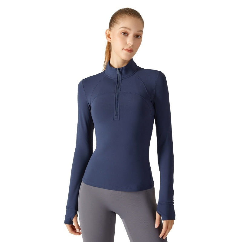 Fleece-lined Yoga Clothing Top Long Sleeve Fitness Best YouTube Store