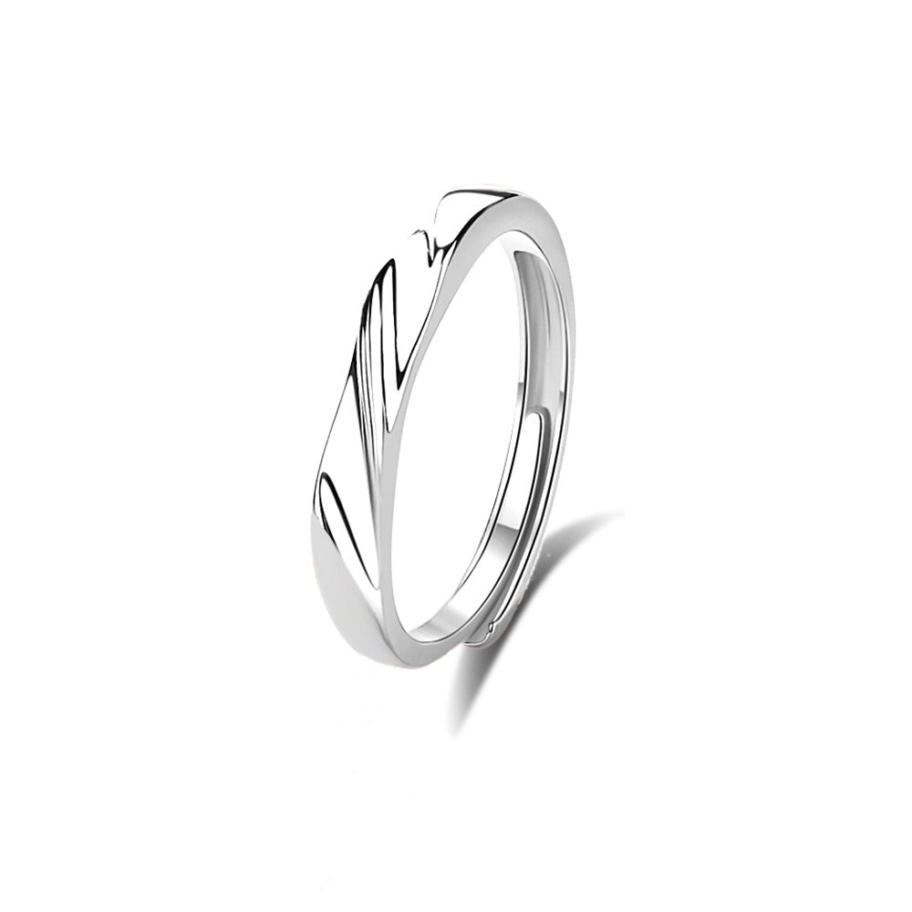 S925 Silver Adjustable Ring For Couples LadyShow.Store