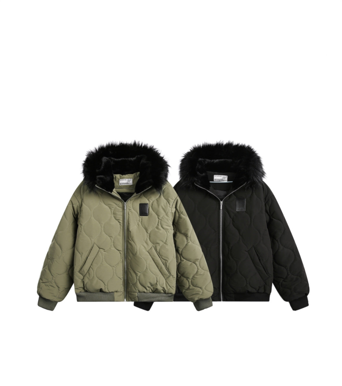 American Retro Rhombus Fur Collar Cotton Cardigan Hooded Cotton Jacket Best YouTube Store
