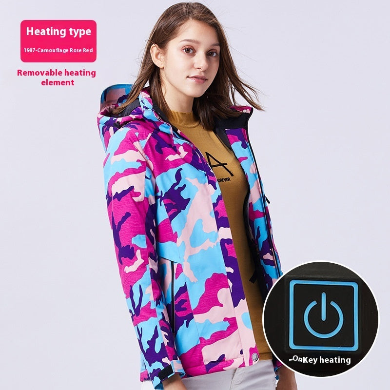 Outdoor Camouflage Heating Shell Jacket Smart USB Heating Cotton-padded Clothes Best YouTube Store