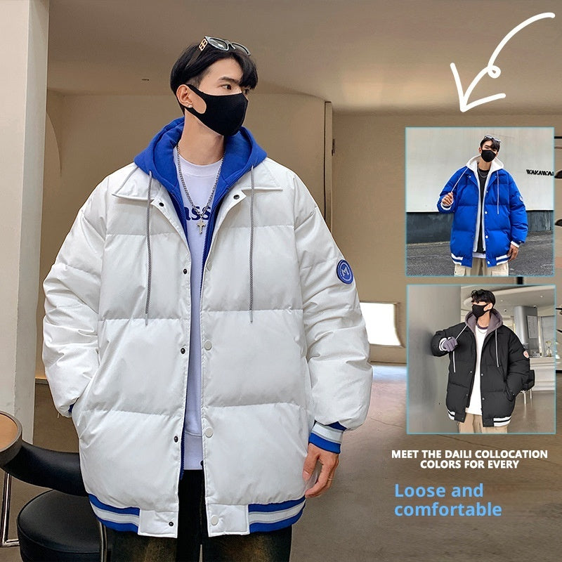 New White Duck Down Thickened Warm Couple Coat Best YouTube Store