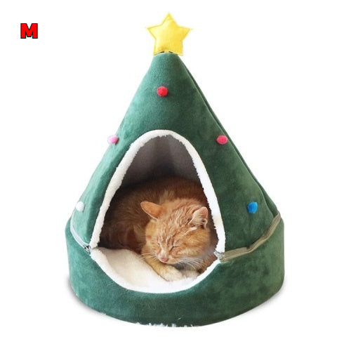 Christmas Tree Pet Bed Winter Warm Pet Nest Cat House Dog pet supplies Pets Fashion