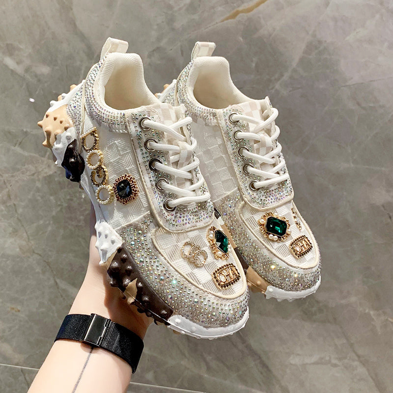 Luxury Designer Rhinestone Women's Casual Sports Shoes LadyShow.Store