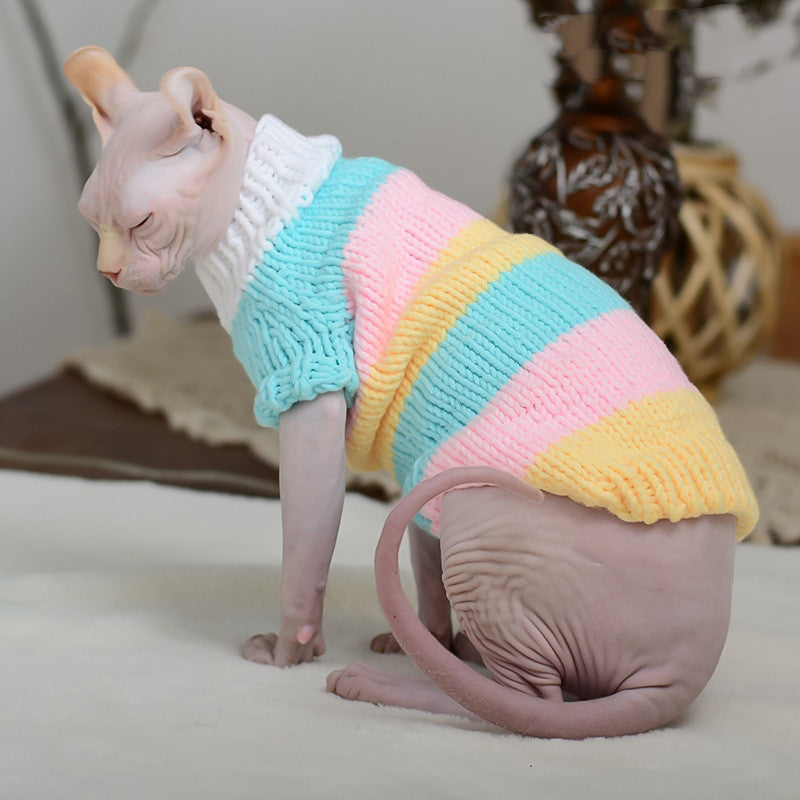 Hairless Cat Warm Sweater Pet Cat Clothes Pets Fashion