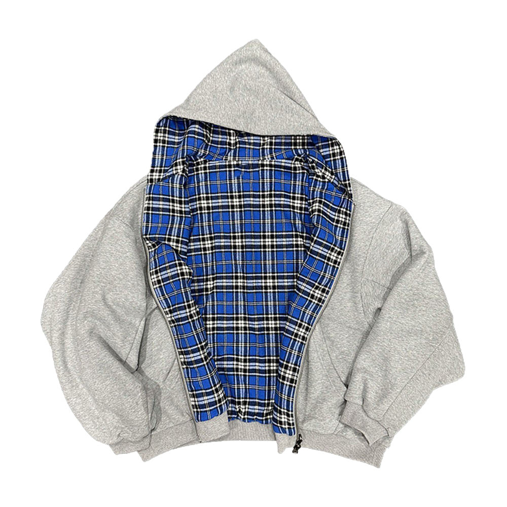 2026 Aliexpress Simple Korean Style Dark Simple Reversible Zipper Sweatshirt Jacket NorixaFashion.com