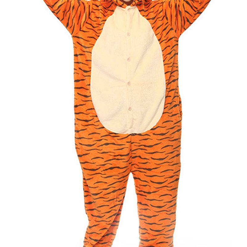 Flannel Funny Dinosaur Pajama Animal Dinosaur Family Home Funny Costume One-Piece