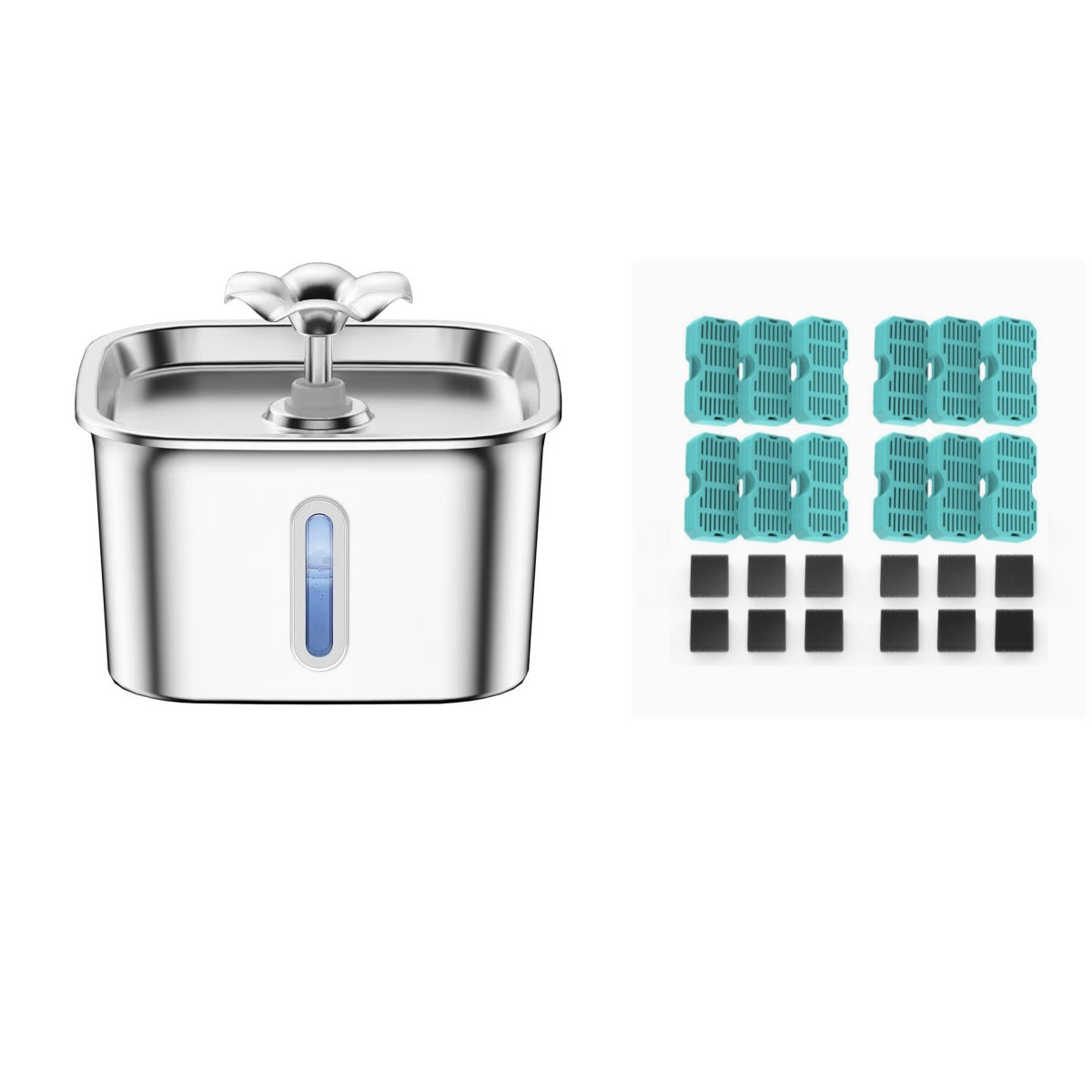 Floral Water Dispenser Dishwasher-safe Quiet Operation Pets Fashion
