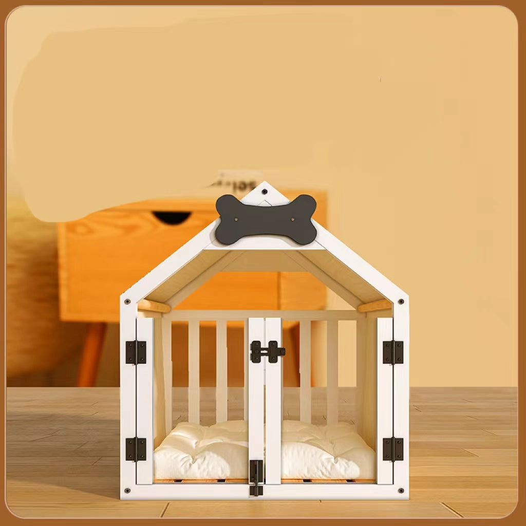 Indoor Solid Wood Doghouse Removable And Washable Pets Fashion