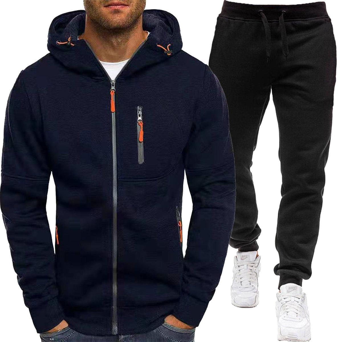 2026 FallWinter New Mens Set Casual Hooded Sweatshirt Sportswear NorixaFashion.com