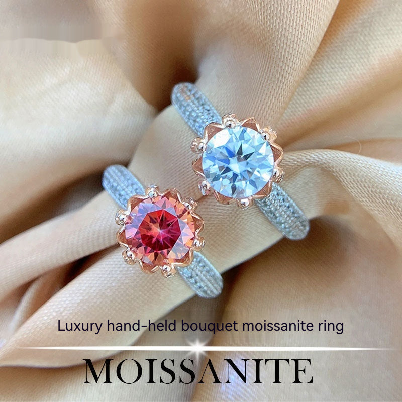 S925 Sterling Silver Moissanite Ring LadyShow.Store