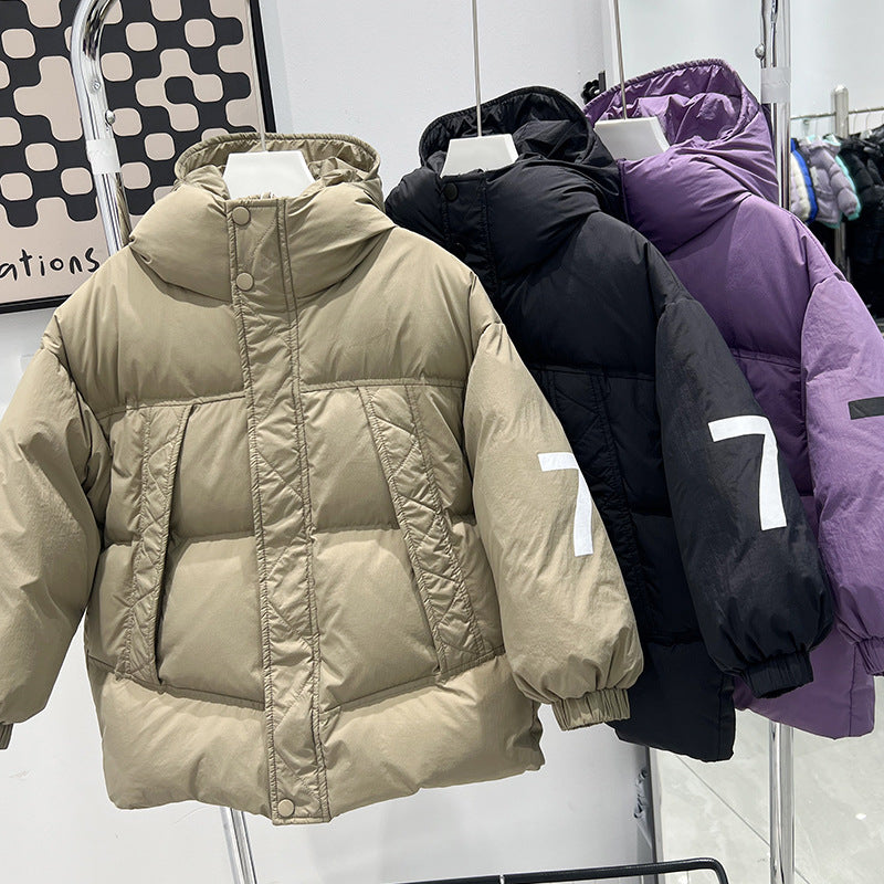 Children's Thickened Down Jacket with Hood for Winter Pi-Mart