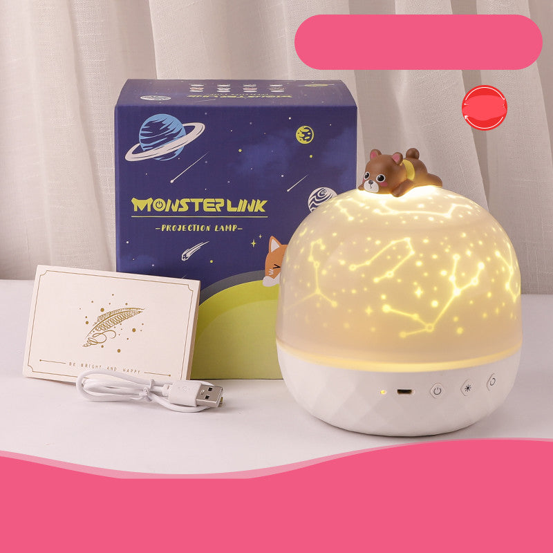 Children's Bedroom Dream Rotating Gypsophila Projection Lamp