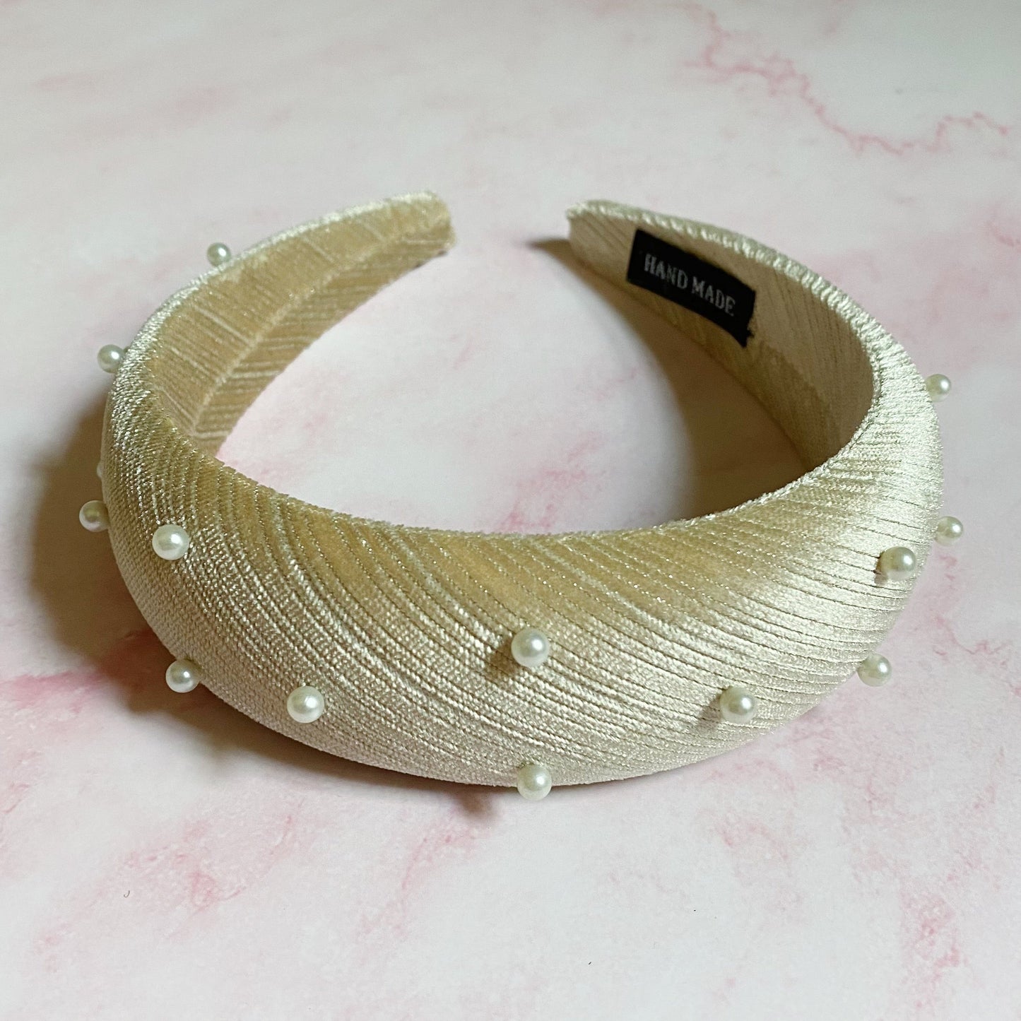 Silky Velvet Pearl Headband LadyShow.Store
