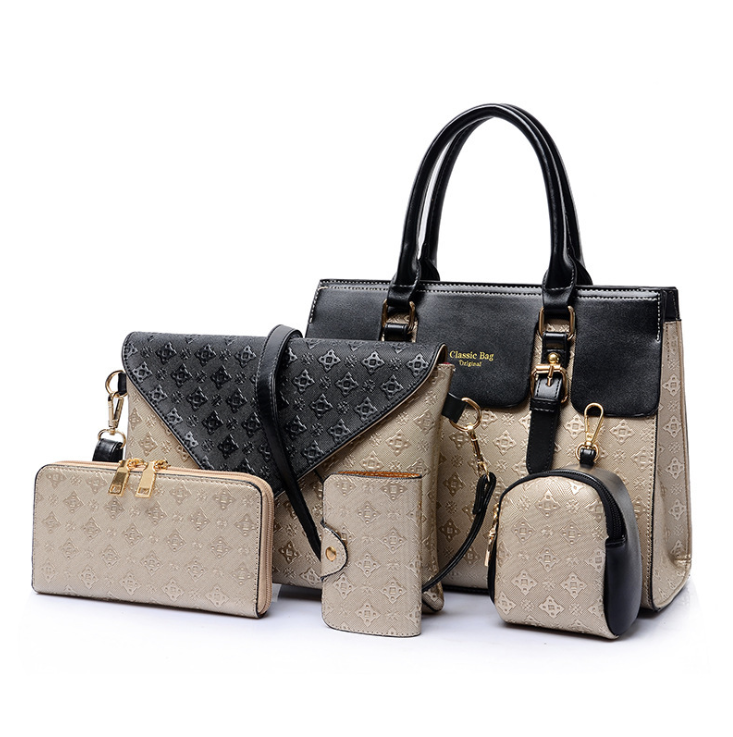 Diamond Pattern Five-Piece Mother and Child Bag Set Pi-Mart