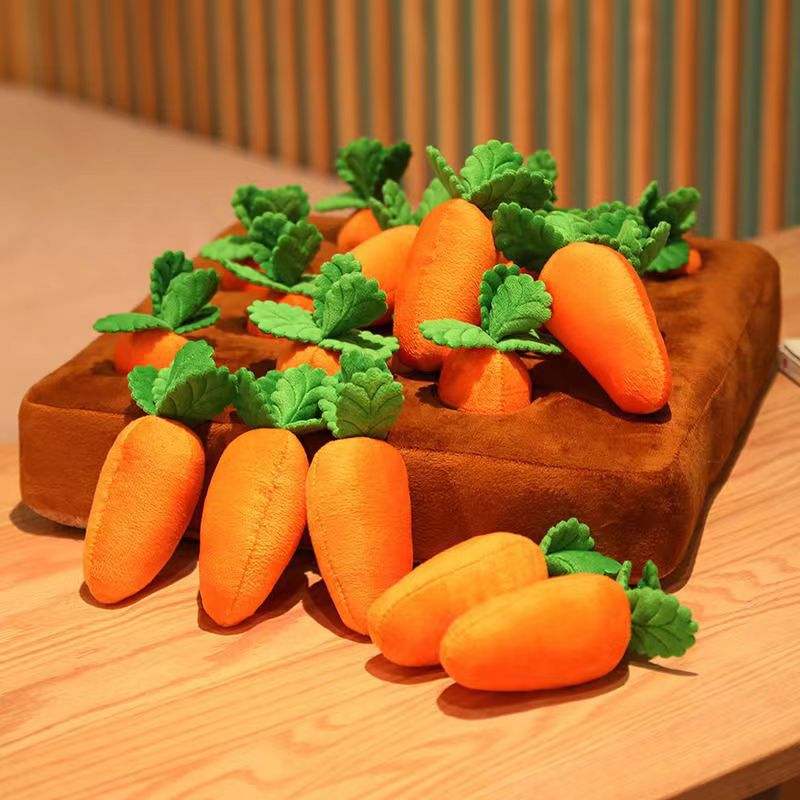 Pet Dog Toys Carrot Plush Toy Vegetable Chew Toy For Dogs Snuffle Mat For Dogs Cats Durable Chew Puppy Toy Dogs Accessories Pets Fashion