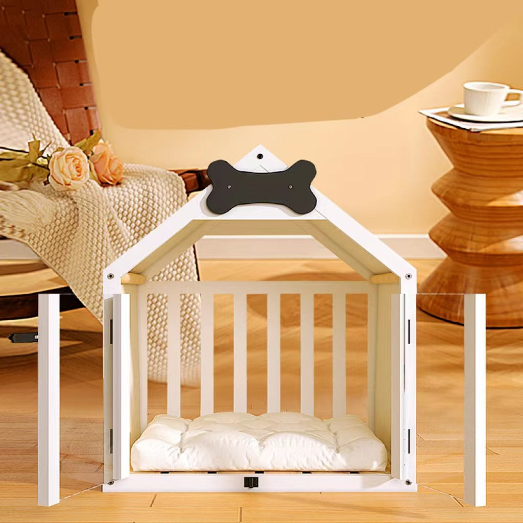 Indoor Solid Wood Doghouse Removable And Washable Pets Fashion