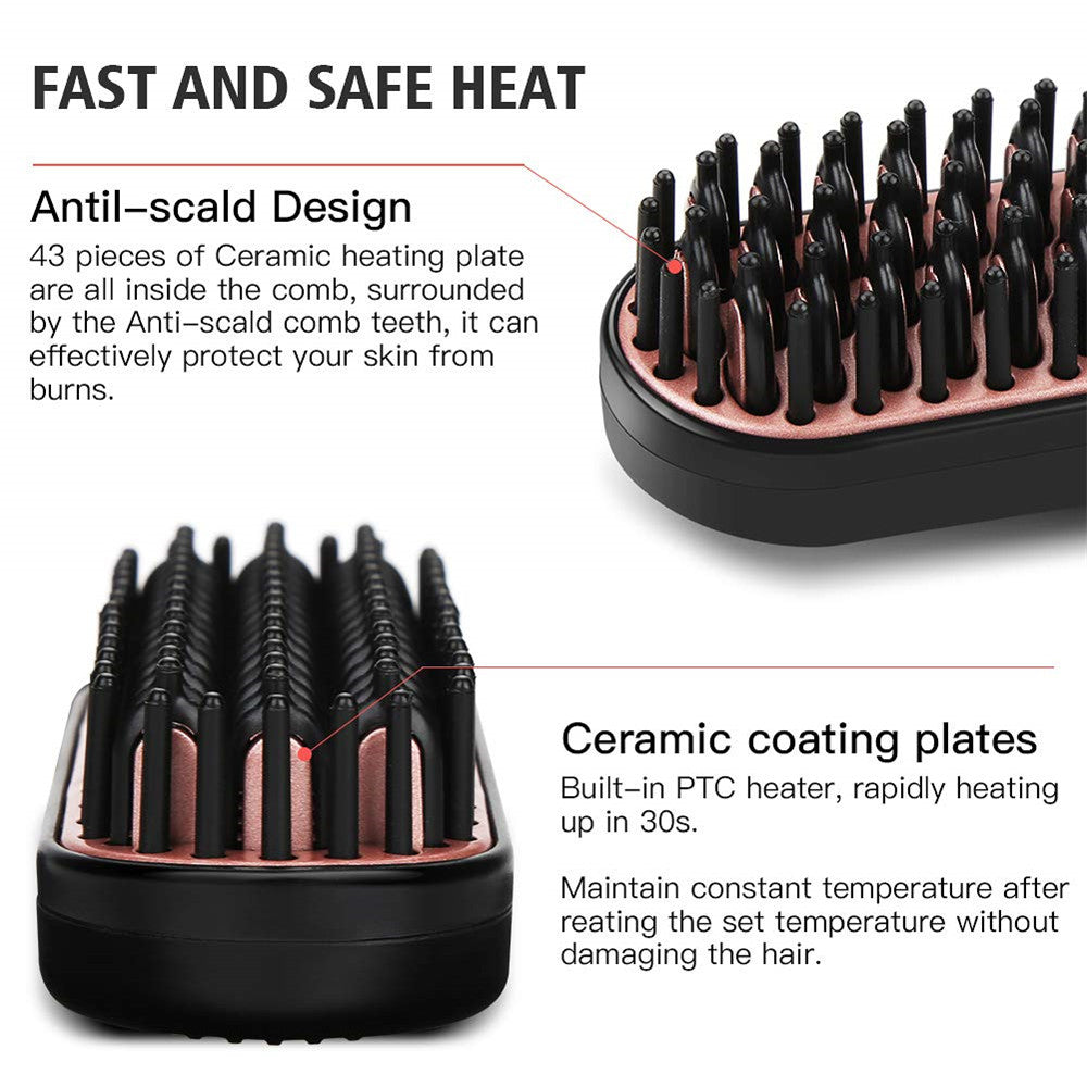 Straightening Brush and Beard Comb Set LadyShow.Store