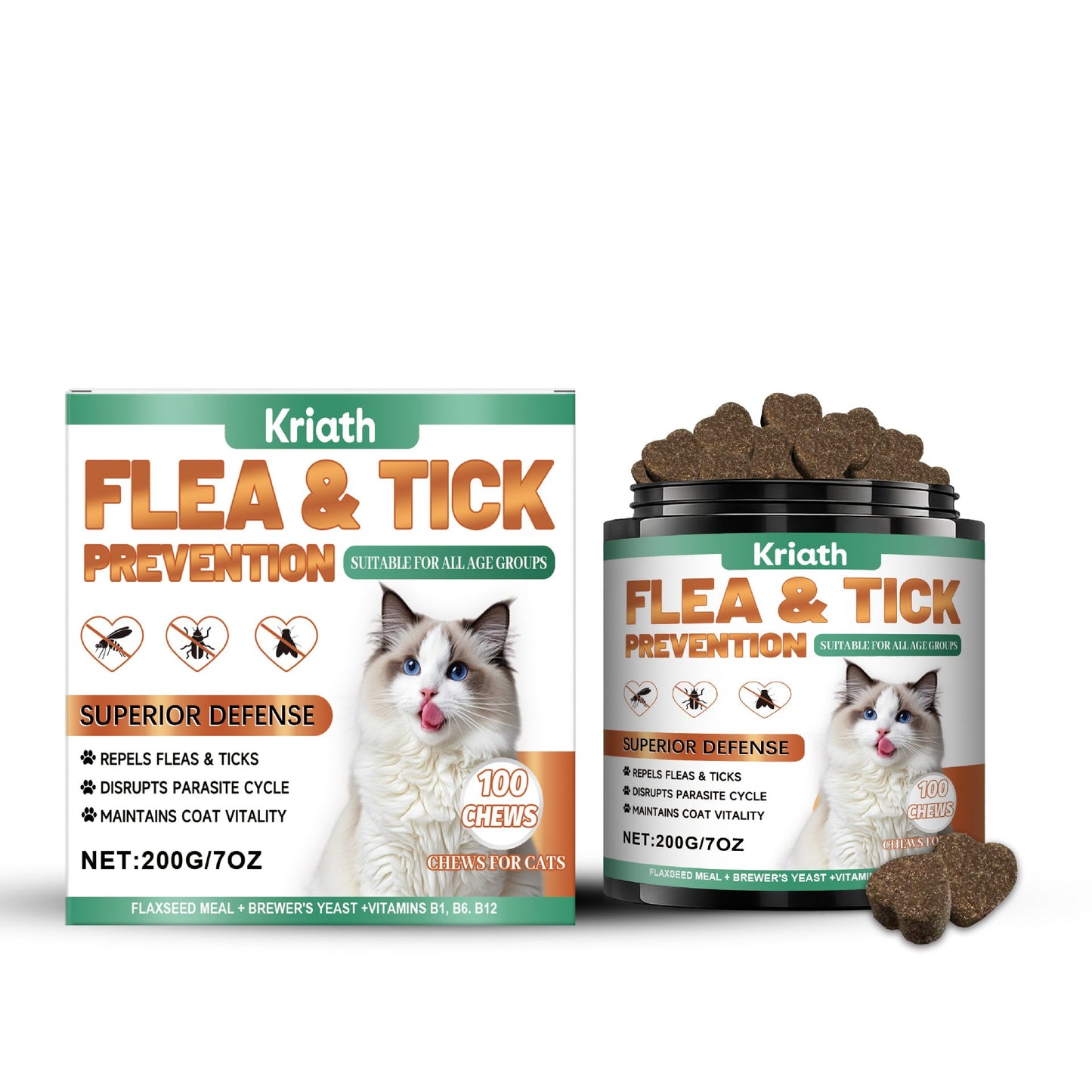 Kriath Cat Fur Care Chewable Tablets, A Supplement For Daily Care That Cares For The Shine Of The Fur And The Skin Of Pets Pets Fashion