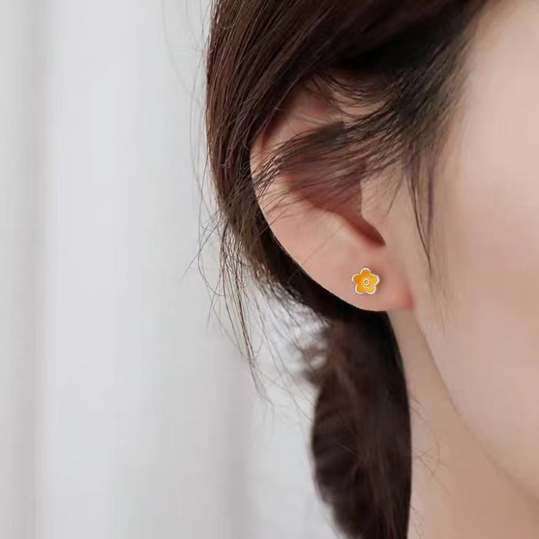 S925 Silver Mini Sunflower Stud Earrings LadyShow.Store
