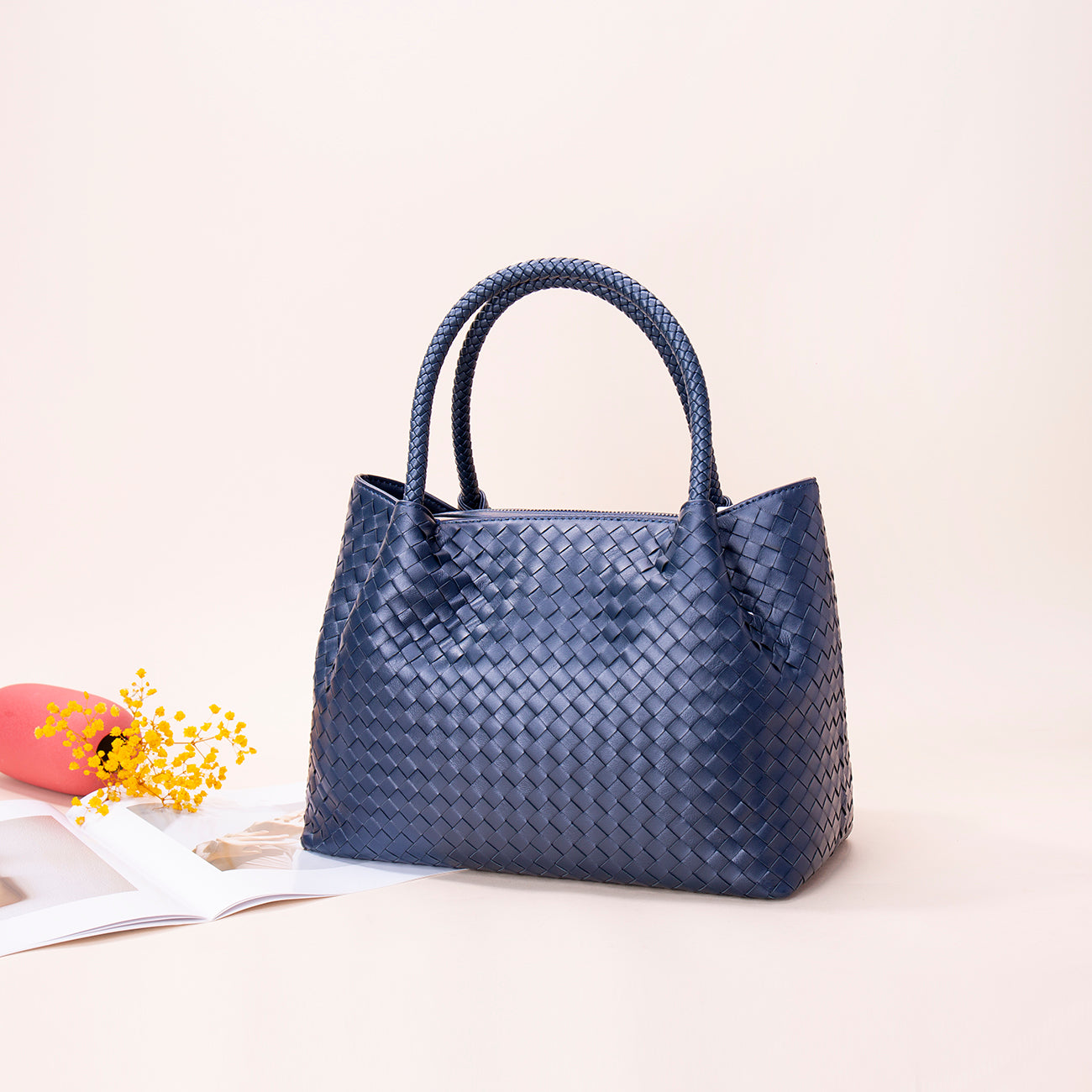 Handmade Sheepskin Woven Handbag For Women LadyShow.Store