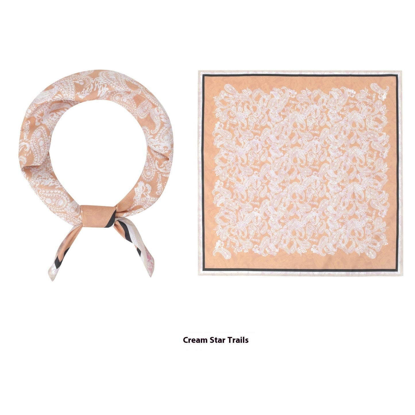 Elegant Printed Silk Square Scarf NorixaFashion.com