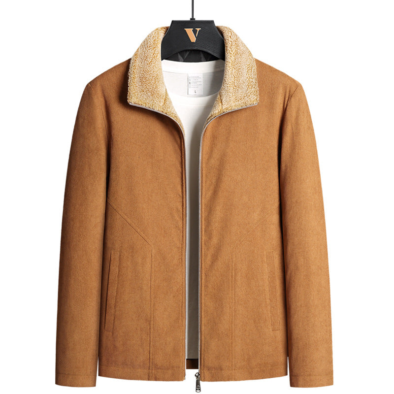 Men's Corduroy Jacket with Thick Cotton Lining Pi-Mart